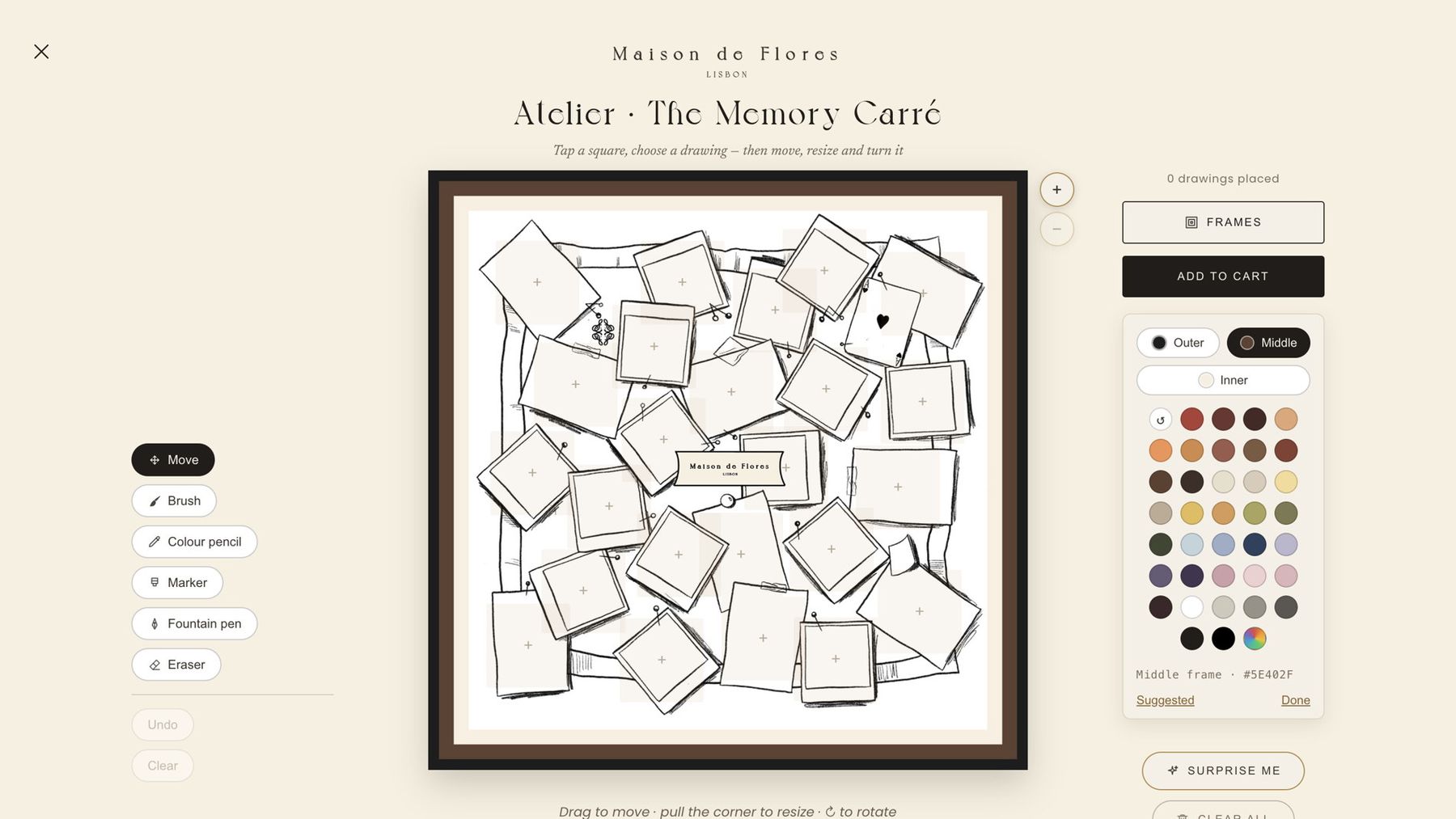 The Atelier configurator interface